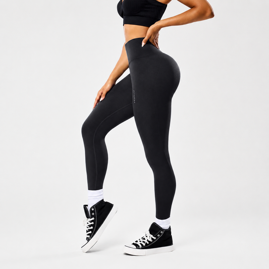 Seamless Butt-Lifting Yoga Leggings with Cross Waistband