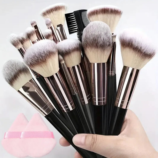 Professional 3-20PCS Rose Gold Makeup Brushes