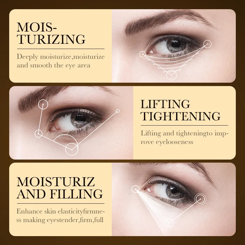 24k Gold Hyaluronic Acid Eye Cream Anti Dark Circles Eye Bags