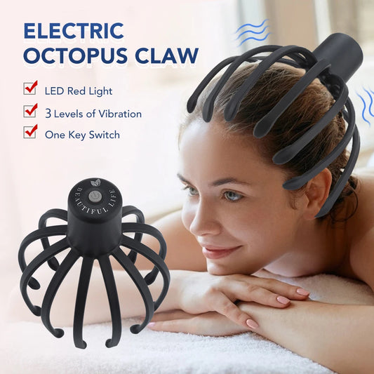 Electric Octopus Scalp Massager – Rechargeable Head Relaxation Device